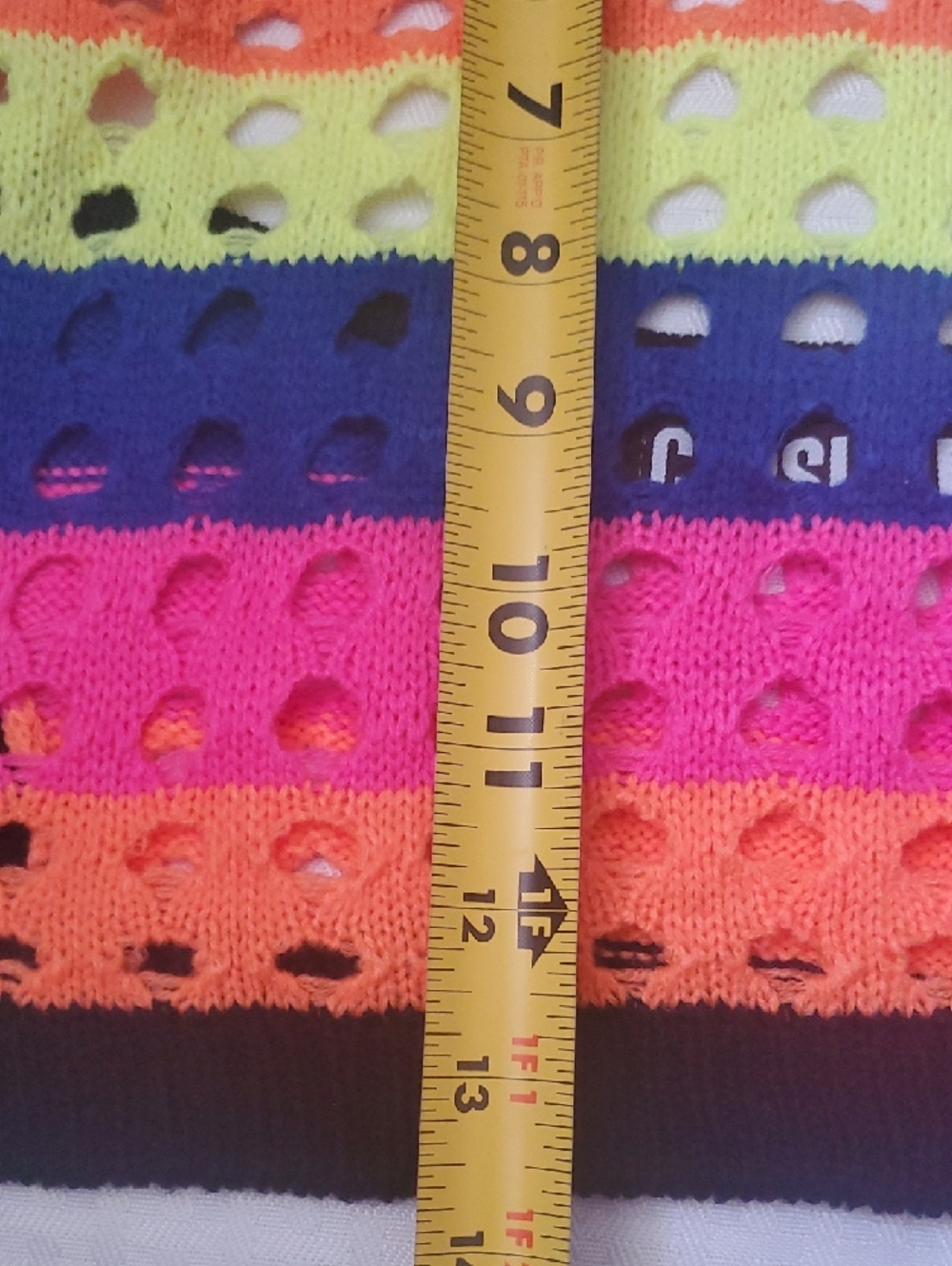 Capsulle Bright Crochet Stripe Crop Top Set - Picture 7 of 10